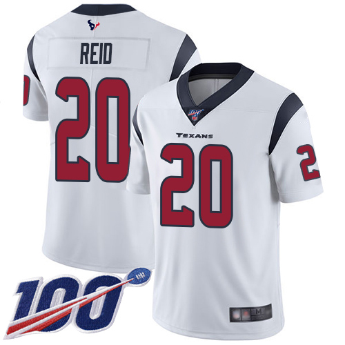 Houston Texans Limited White Men Justin Reid Road Jersey NFL Football #20 100th Season Vapor Untouchable